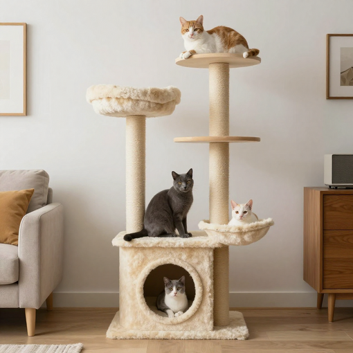 Floor to ceiling cat tree
