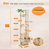 Catopia Co. Deluxe Wood Adjustable Floor to Ceiling Cat Tree - Beige