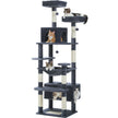 205cm Tall Heavy duty 8-tier Plush Cat Tree Condo