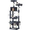 205cm Tall Heavy duty 8-tier Plush Cat Tree Condo