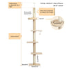 Catopia Co. Interactive Adjustable 5-Tier Floor to Ceiling Cat Tower