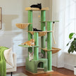 Tall Green Cat Tree Tower with Thick Sisal Posts & Multiple Hammocks – Modern Cat Furniture Canada | Catopia Co.