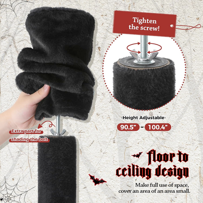 Black floor buffer with height adjustment feature on a textured background