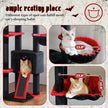 Ceiling Cat Tree Adjustable 230–255cm Black