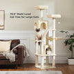 Modern cat condo tower by Catopia Co., standing 70.9” tall in a stylish cream finish. Ideal for large cats, with multiple levels, comfy perches, and robust base. Local Canadian business, ships within Canada only.