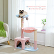 Catopia Co. 93cm Multi-Level Flower Blue And Pink Cat Tree