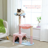 Catopia Co. 93cm Multi-Level Flower Blue And Pink Cat Tree
