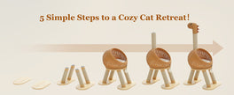 Catopia Co. Dinosaur-Shaped Cat Bed with 5 Sisal Scratching Posts