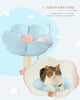 Side view of Catopia Co.'s pastel cat tree featuring increased stability with anti-tipping safety straps. This modern cat tower is a safe, stylish, and cozy structure for cats in Canadian homes. Ships only within Canada.