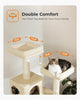 Double top plush beds on Catopia Co.’s stylish cream cat tree, offering cloud-like comfort and elevated rest. Aesthetic modern cat furniture for Canadian homes. Ships exclusively within Canada.