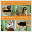 Tall Green Cat Tree Tower with Thick Sisal Posts & Multiple Hammocks – Modern Cat Furniture Canada | Catopia Co.