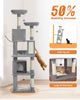 Stable and safe tall cat tower by Catopia Co., featuring anti-tip kit, thick base, and durable sisal posts. A stylish and secure option for multi-cat families across Canada.