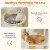 Spacious hammocks on Catopia Co. contemporary cat tree — includes a round 35cm hammock and a 47cm rectangular lounger. Cute cat furniture from a Canadian local business, ships only within Canada.