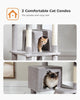 Close-up of Catopia Co.’s luxury cat condo design with soft fabric and spacious entrance, offering privacy and comfort for cats. Proudly made for Canadian homes, ships only within Canada.