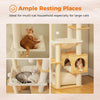 Catopia Co. Deluxe Wood Adjustable Floor to Ceiling Cat Tree - Beige