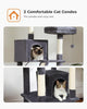 Two cozy enclosed cat condos create the perfect hideouts for privacy and comfort in this contemporary cat tower by Catopia Co. Blending cuteness and practicality, this cat furniture Canada piece is made by a proudly Canadian local brand that ships only within the country.