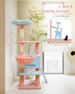 Cat relaxing inside the spacious 3-door cat cave of Catopia Co.'s luxury cat tree. Thoughtfully designed for curiosity and comfort, this modern cat furniture piece is a must-have for Canadian cat lovers looking for stylish and functional cat trees.
