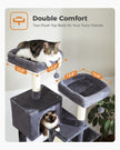 Two cozy enclosed cat condos create the perfect hideouts for privacy and comfort in this contemporary cat tower by Catopia Co. Blending cuteness and practicality, this cat furniture Canada piece is made by a proudly Canadian local brand that ships only within the country.