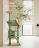 143cm Tall Cactus Cat Tree for Large Cats Adult with Large Top Perch with Plush Hammock - Green