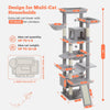 Luxury multi-level cat tree for large cats with cozy condos and hammocks in a bright Canadian home