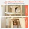 Spacious dual-condo cat furniture from Catopia Co., featuring a two-door upper cave and a large lower hideaway, perfect for cats to nap or play in comfort across Canada.