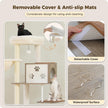 Catopia Co. Canada Cat tree with removable cover and anti-slip mats, showing a cat using the tree and close-up details.