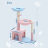 Catopia Co. 93cm Multi-Level Flower Blue And Pink Cat Tree