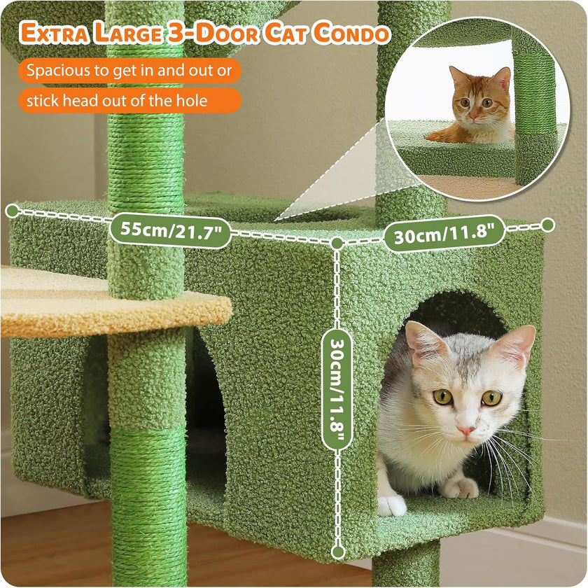 Heavy Duty Cat Tree for Large Cats, 205cm