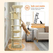 Catopia Co. modern cat tree with anti-toppling strap for enhanced safety and stability in multi-cat homes. This tall and stylish cat furniture is ideal for active cats. Canadian local business, ships only within Canada.