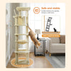 Catopia Co. modern cat tree with anti-toppling strap for enhanced safety and stability in multi-cat homes. This tall and stylish cat furniture is ideal for active cats. Canadian local business, ships only within Canada.