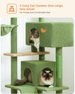 143cm Tall Cactus Cat Tree for Large Cats Adult with Large Top Perch with Plush Hammock - Green