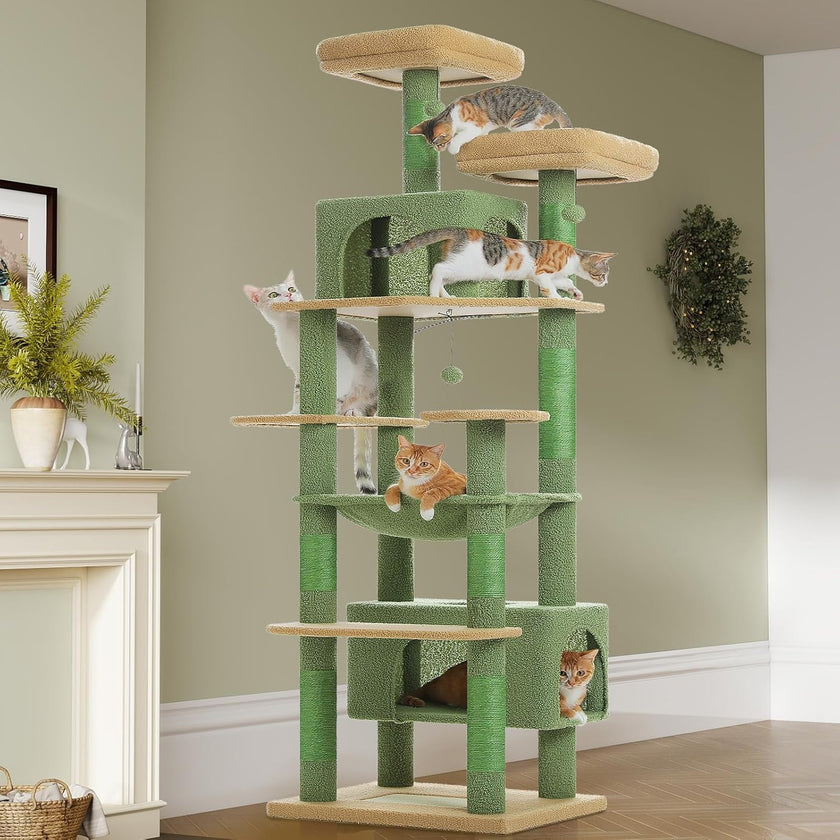 Heavy Duty Cat Tree for Large Cats, 205cm