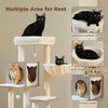 Catopia Co.’s multi-level cat tower with cushioned top perch, plush hammock, and enclosed condo—designed to provide multiple cozy rest spots for cats across Canada.