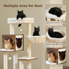 Close-up views of Catopia Co.’s handcrafted cat furniture featuring spacious cushion, suspended hammock, and modern wooden-style condo—available only in Canada.