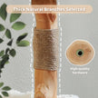 Wooden Cloud Cat Tree White with Rattan Basket