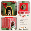Christmas Gift Box Cat Tree Tower with Three Condos & Ceiling Support – Holiday Cat Furniture Canada | Catopia Co.