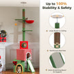 Christmas Gift Box Cat Tree Tower with Three Condos & Ceiling Support – Holiday Cat Furniture Canada | Catopia Co.