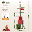 Christmas Gift Box Cat Tree Tower with Three Condos & Ceiling Support – Holiday Cat Furniture Canada | Catopia Co.