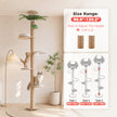 Adjustable floor-to-ceiling cat tree for ceilings from 96.6 to 120.2 inches