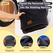 Removable cover and foam layers of grey XL foldable dog bed shown for machine washing