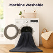 Machine-washable removable grey cover for XL foldable dog bed