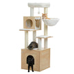 Woodland Series – Modern Wooden Cat Tree Tower with Hammock | Catopia Co.