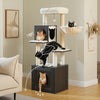 Woodland Series – Modern Wooden Cat Tree Tower with Hammock | Catopia Co.