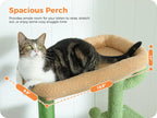143cm Tall Cactus Cat Tree for Large Cats Adult with Large Top Perch with Plush Hammock - Green
