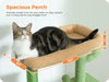 143cm Tall Cactus Cat Tree for Large Cats Adult with Large Top Perch with Plush Hammock - Green