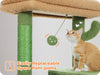 143cm Tall Cactus Cat Tree for Large Cats Adult with Large Top Perch with Plush Hammock - Green