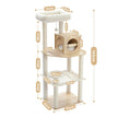 Catopia Co. Extra Large Cat Tree Canada – 143cm Modern Wooden Cat Tower with Hammock & Condo