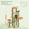 Catopia Co. Multi-Level Cactus Cat Tree Canada – 150cm Tall Modern Cat Tower with Hammock & Scratching Posts