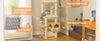 Catopia Co. Deluxe Wood Adjustable Floor to Ceiling Cat Tree - Beige