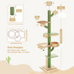 4-Tier Floor to Ceiling Cat Tree with Extra Thick Scratch Post
